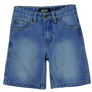 Molo Avian Boys' Shorts Worn Denim | ZA0000725