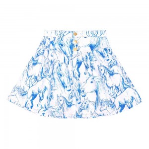 Molo Betsy Girls' Skirts Blue Horses | ZA0000456