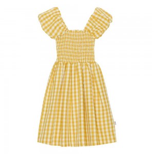 Molo Cherisla Girls' Dresses Honey Check | ZA0000248