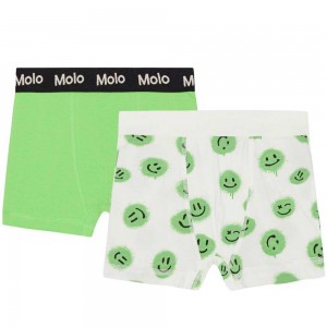 Molo Justin 2-pack Boys' Underwear Nightwear Grass Smiles | ZA0000875