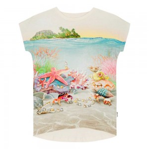 Molo Ragnhilde Girls' T Shirts Tops Underwater Fun | ZA0000495