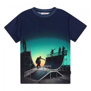 Molo Rame Boys' T Shirts Tops Halfpipe Universe | ZA0000821