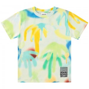 Molo Rame Boys' T Shirts Tops Palmtree Spray | ZA0000626