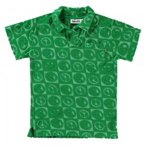 Molo Randel Boys' T Shirts Tops Bright Green | ZA0000635