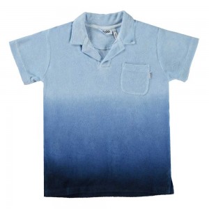 Molo Randel Boys' T Shirts Tops Reef Blue | ZA0000637