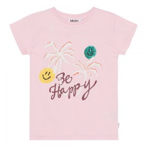 Molo Ranva Girls' T Shirts Tops Glitter Palms | ZA0000526