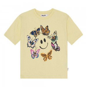 Molo Reen Girls' T Shirts Tops Happy Butterflies | ZA0000534