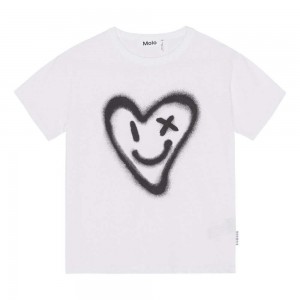 Molo Riley Boys' T Shirts Tops Sprayed Heart | ZA0000801