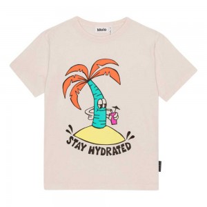 Molo Riley Boys' T Shirts Tops Thirsty Palmtree | ZA0000775