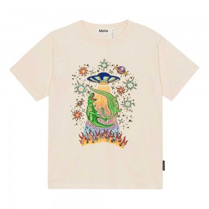 Molo Riley Boys' T Shirts Tops UFO And Dinos | ZA0000835