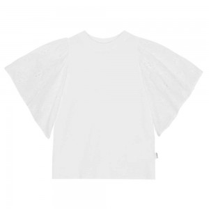 Molo Ritza Girls' T Shirts Tops White | ZA0000492