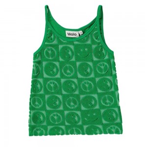 Molo Rizi Girls' T Shirts Tops Bright Green | ZA0000180