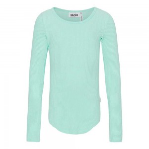 Molo Rochelle Girls' T Shirts Tops Cool Mint | ZA0000588