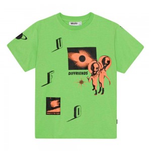 Molo Rodney Boys' T Shirts Tops Alien Friends | ZA0000832