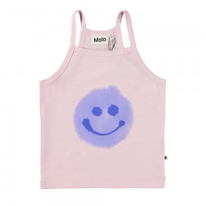 Molo Ronja Girls' T Shirts Tops Lilac Smile | ZA0000185