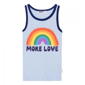 Molo Rosie Girls' T Shirts Tops Love Rainbow | ZA0000549