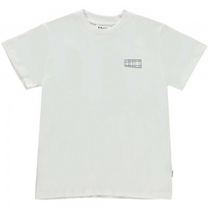 Molo Roxo Boys' T Shirts Tops White | ZA0000872