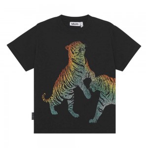 Molo Rubin Boys' T Shirts Tops Black | ZA0000794