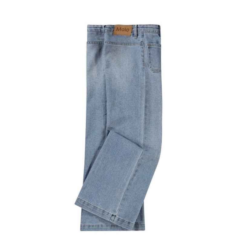 Molo Adina Girls' Pants & Jeans Light Blue Denim | ZA0000346