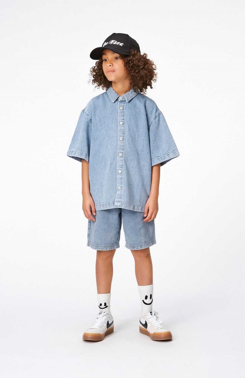 Molo Avart Boys' Shorts Bleach Denim | ZA0000700