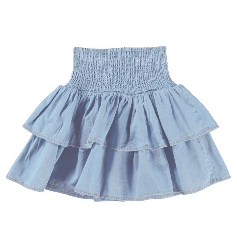 Molo Bonita Girls' Skirts Summer Wash Indigo | ZA0000448