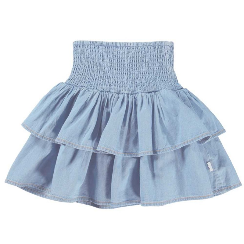 Molo Bonita Girls\' Skirts Summer Wash Indigo | ZA0000448