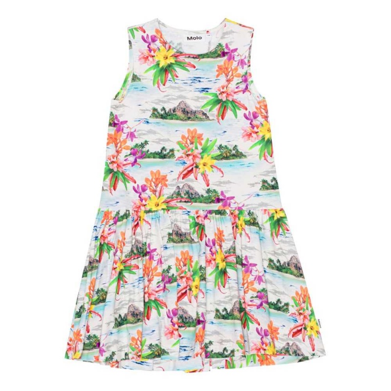 Molo Candece Girls\' Dresses Tropical Islands | ZA0000229