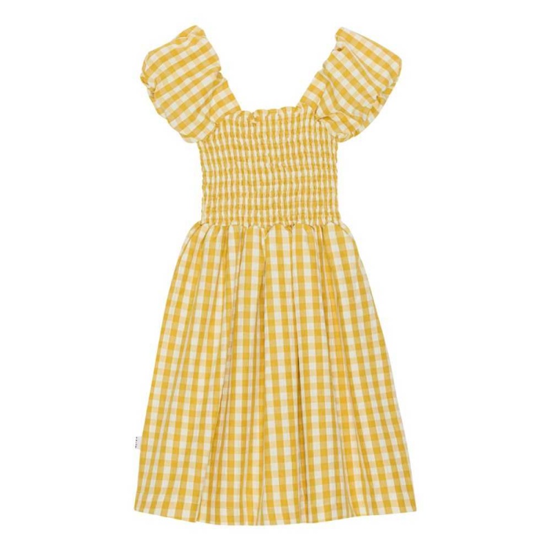 Molo Cherisla Girls' Dresses Honey Check | ZA0000248