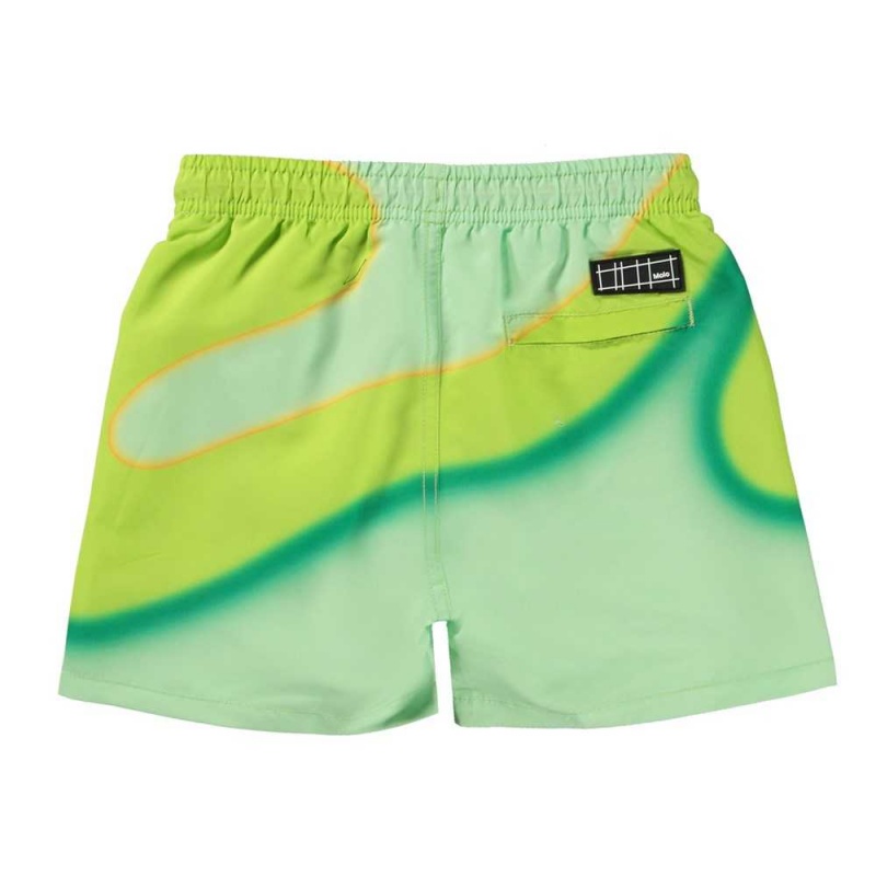 Molo Niko Swimshorts Lime Wave | ZA0001173