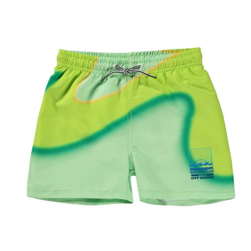 Molo Niko Swimshorts Lime Wave | ZA0001173