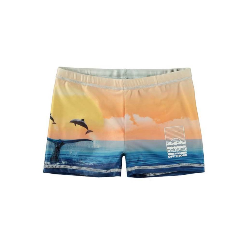 Molo Norton Placed Swimshorts Ocean Smile | ZA0001144