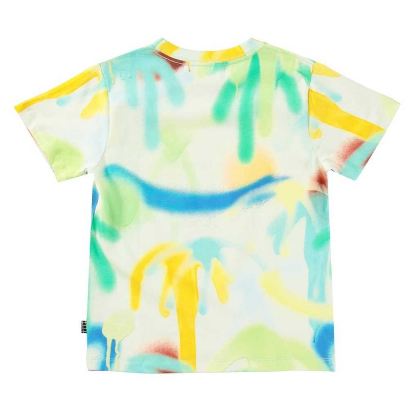 Molo Rame Boys' T Shirts Tops Palmtree Spray | ZA0000626