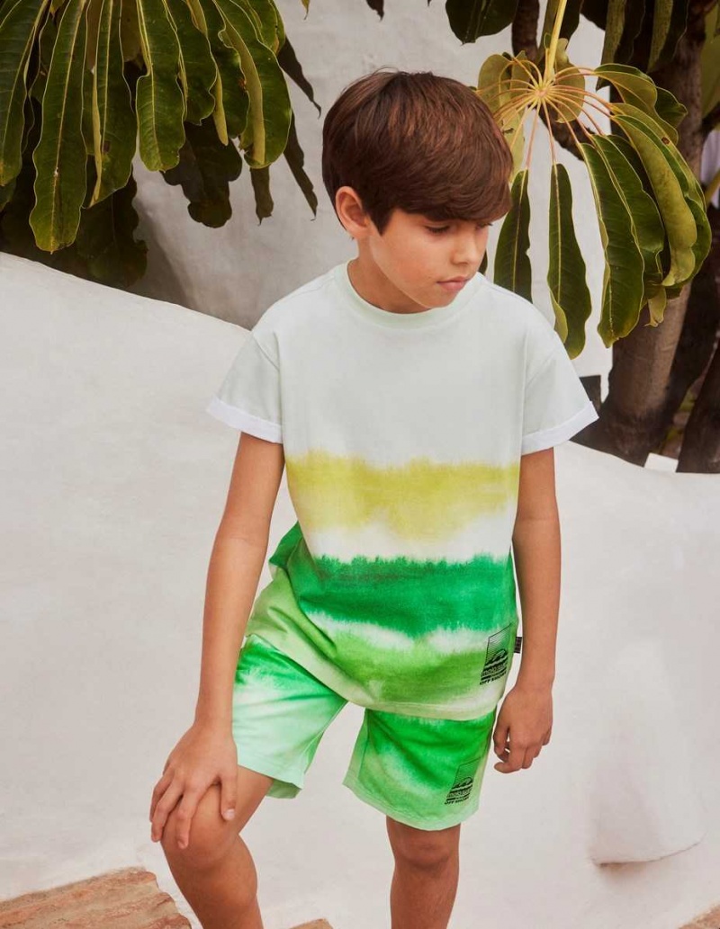 Molo Randon Boys' T Shirts Tops Aqua Green | ZA0000868