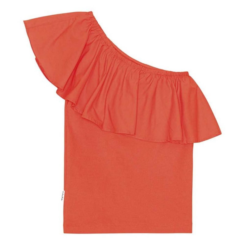 Molo Rebecca Girls' T Shirts Tops Red Clay | ZA0000566