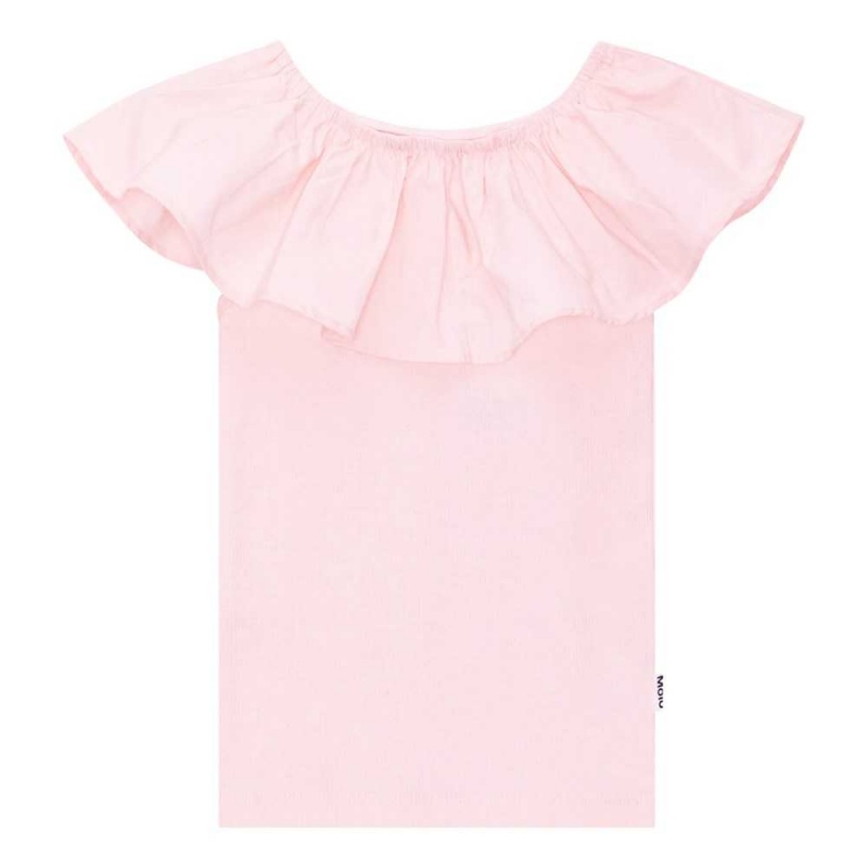 Molo Reca Girls\' T Shirts Tops Candy Floss | ZA0000525