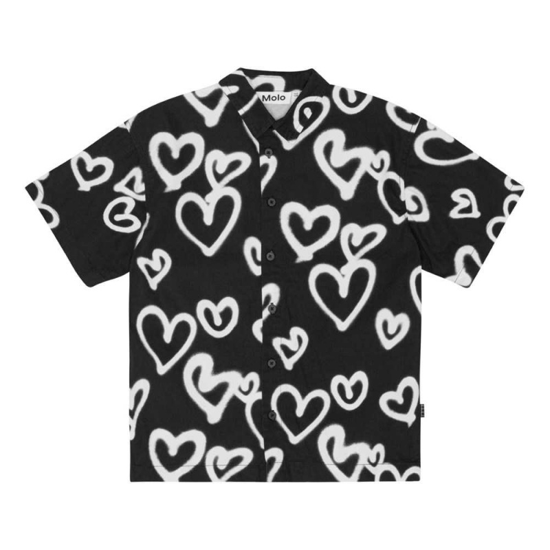 Molo Richie Boys\' Shirts Sprayed Hearts | ZA0000682