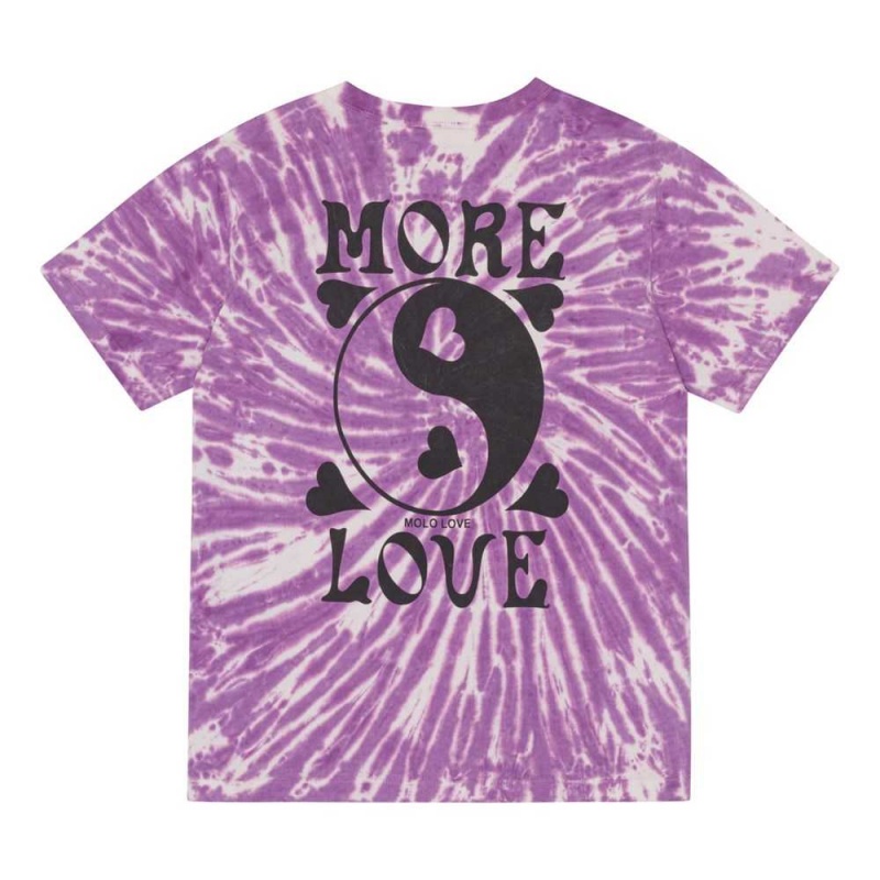 Molo Riley Girls' T Shirts Tops Love Tie Dye | ZA0000563