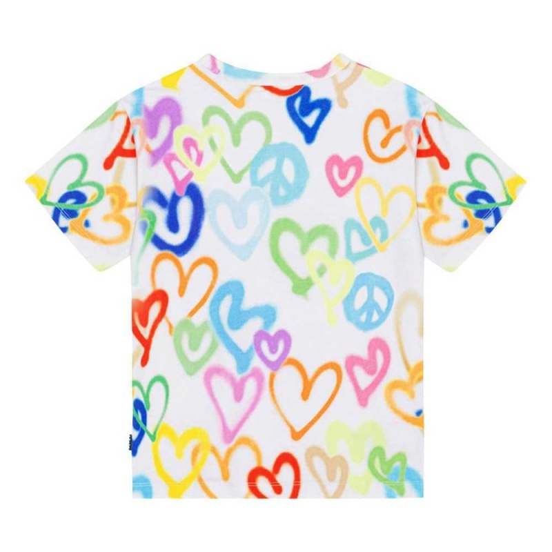 Molo Riley Girls' T Shirts Tops Variety Hearts | ZA0000511