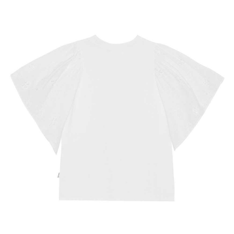 Molo Ritza Girls' T Shirts Tops White | ZA0000492