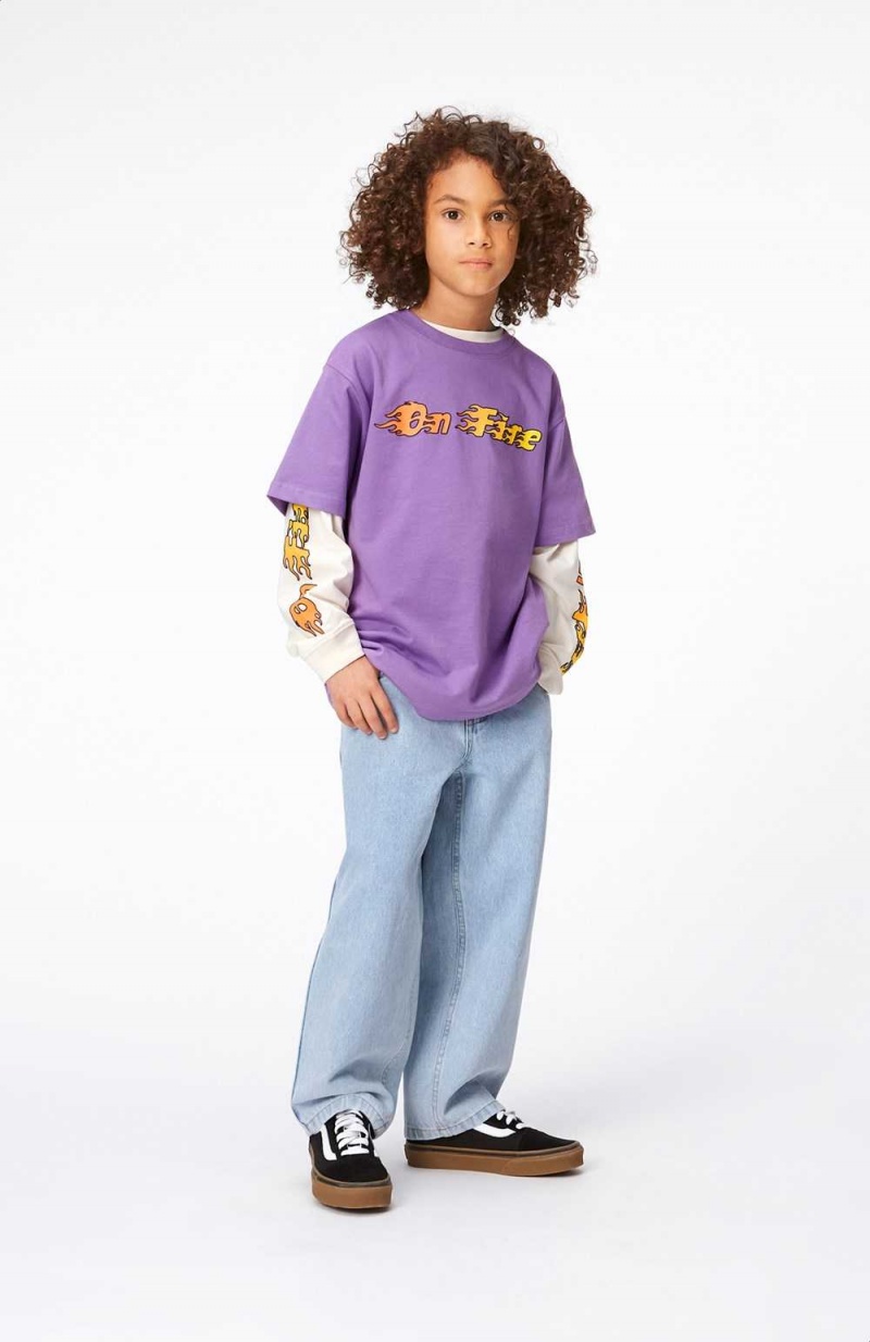 Molo Rodney Boys' T Shirts Tops Purple Sky | ZA0000852