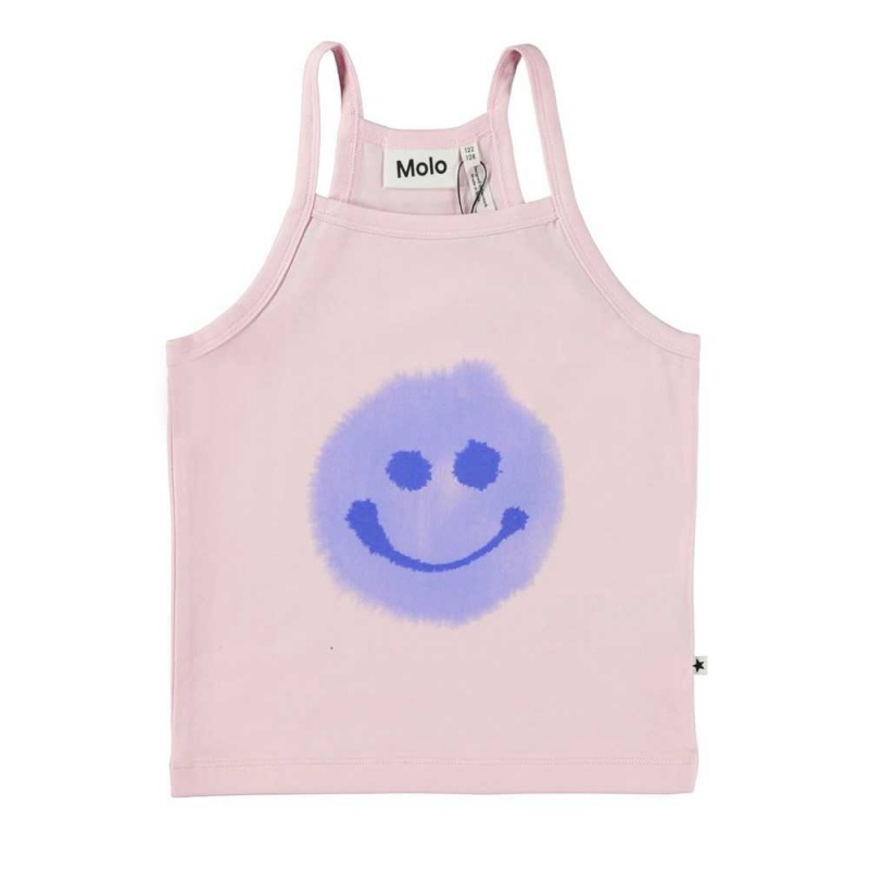 Molo Ronja Girls\' T Shirts Tops Lilac Smile | ZA0000185