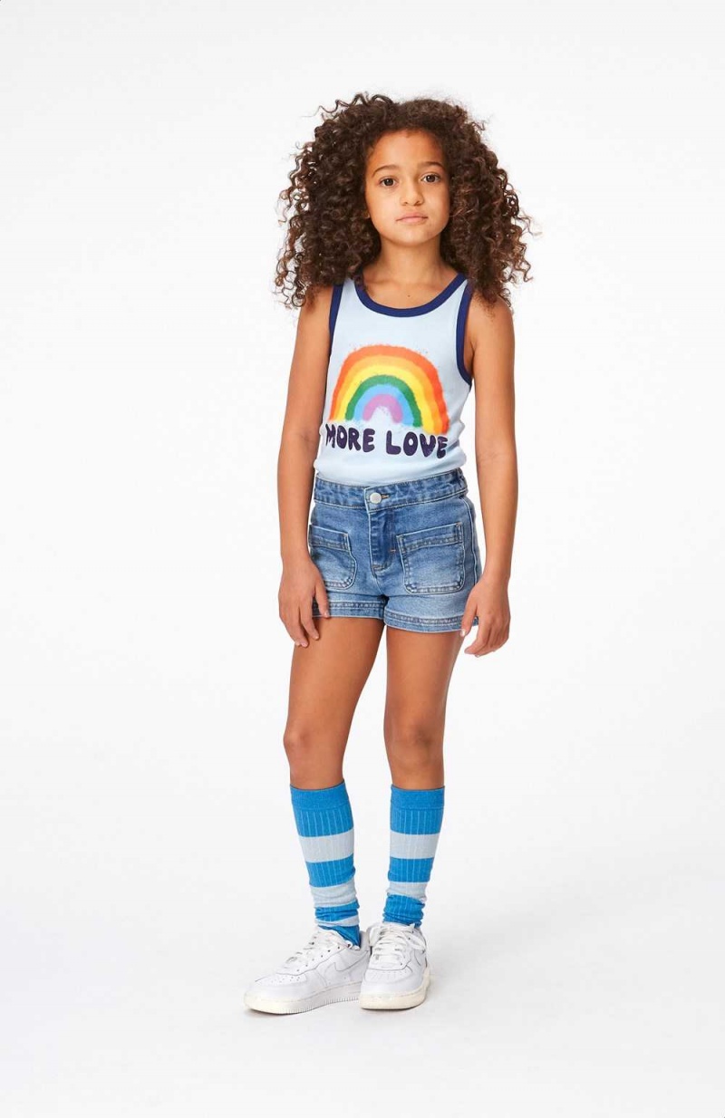 Molo Rosie Girls' T Shirts Tops Love Rainbow | ZA0000549